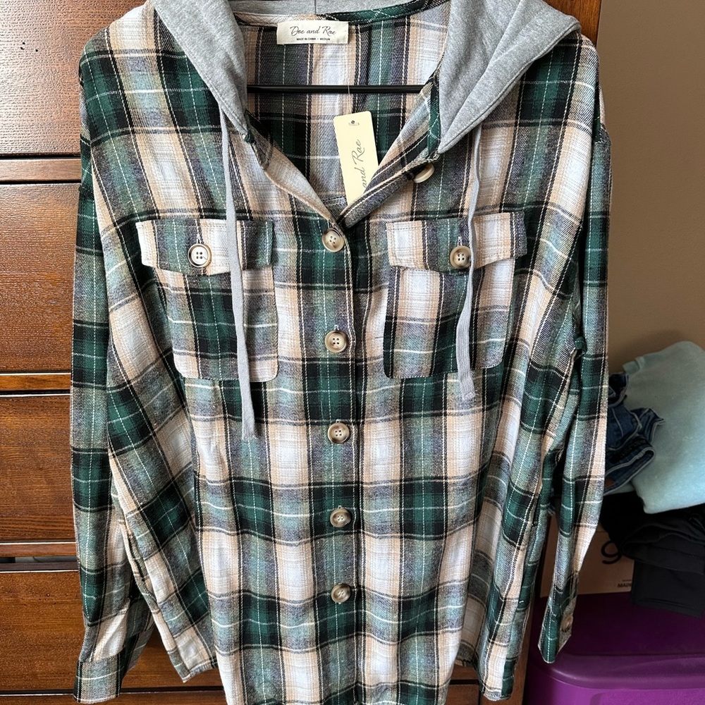 Doe & Rae Flannel Hoodie